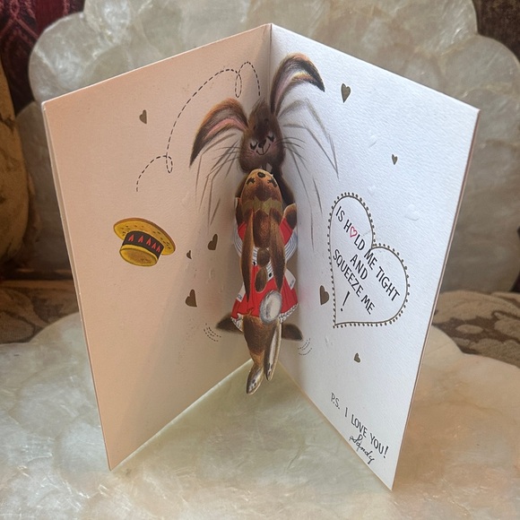 Vintage Hallmark Valentine's Day Card with Funny Bunnies - Picture 4 of 7